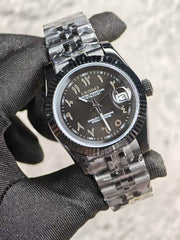 Seiko Mod Datejust – Cadran arabe noir (entièrement noir)