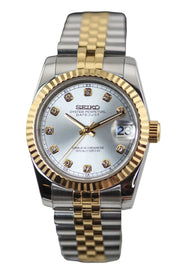 Seiko Mod Ladyjust Two-Tone Silver Diamond dial