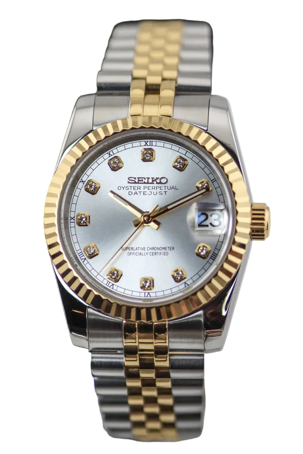 Seiko Mod Ladyjust – Two-Tone Silver Diamond