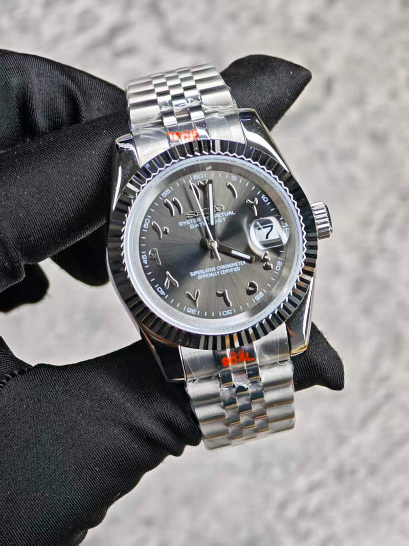 Seiko Mod Datejust - Black Arabic Dial