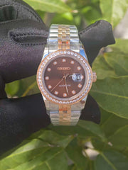 Seiko Mod Ladyjust - Rose Chocolate Diamond Bezel reference view 1
