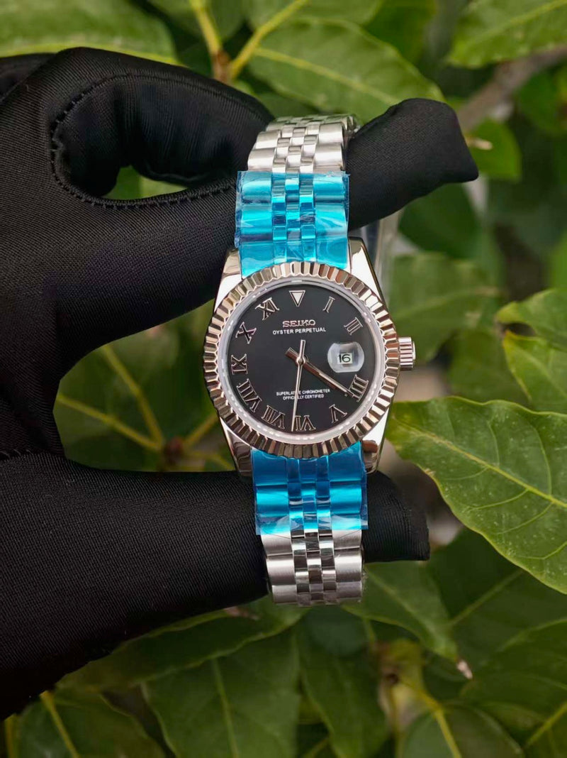 Seiko Mod Ladyjust - Black Roman Dial reference view 1