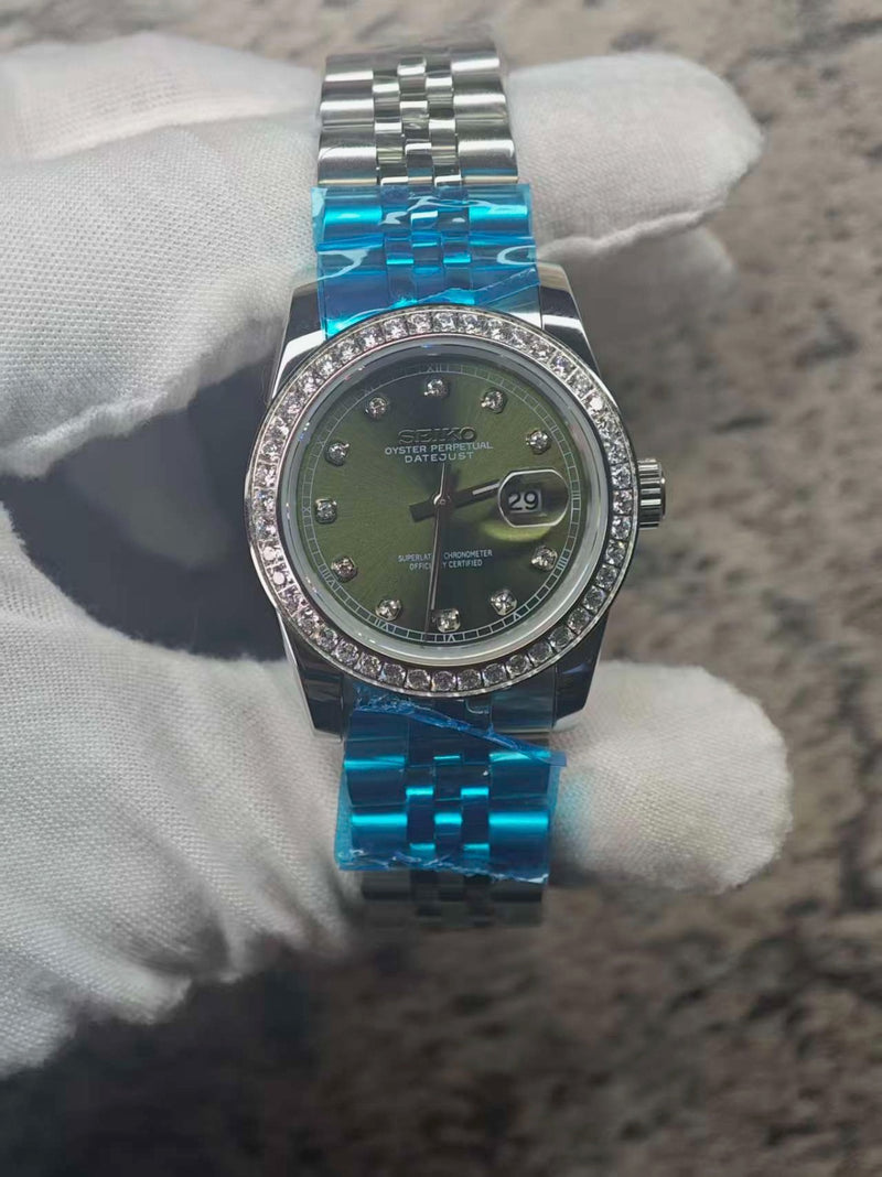 Seiko Mod Ladyjust - Olive Diamond reference view 1