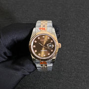 Seiko Mod Ladyjust - Two-Tone Rose Gold Chocolate Diamond reference view 1
