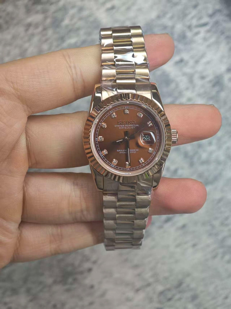 Seiko Mod Ladyjust - Two-Tone Cocoa Diamond reference view 1