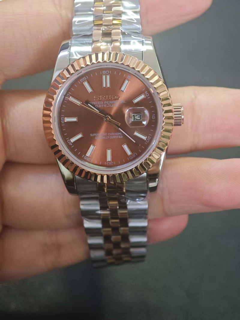 Seiko Mod Ladyjust - Rose Chocolate Baton Dial reference view 1