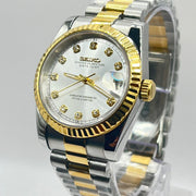 Seiko Mod Ladyjust Two-Tone Silver Diamond wrist