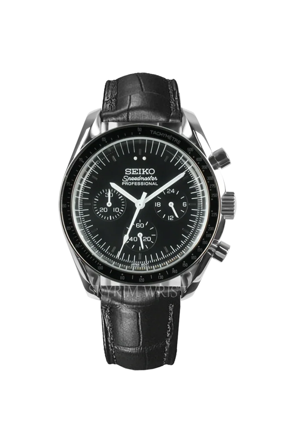 Seiko Mod Speedmaster Cafe Racer Black dial