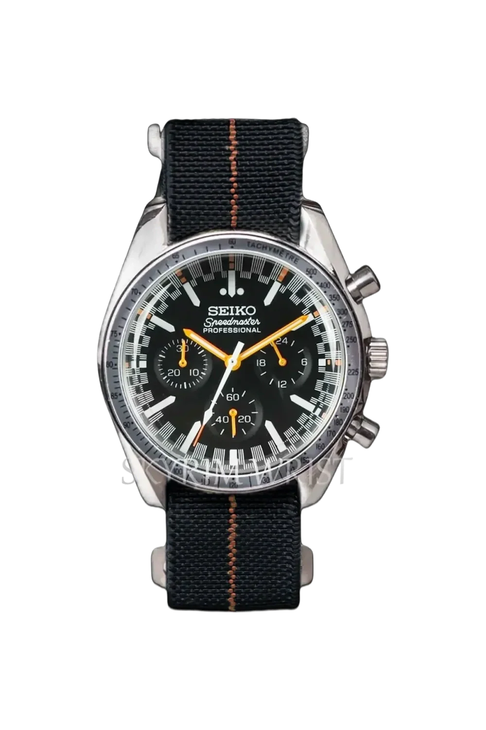 Seiko Mod Speedmaster Winter Night blue black dial