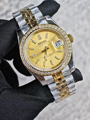 Seiko Mod Ladyjust – Two-Tone Gold Diamond reference view 1