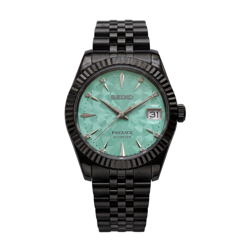 Seiko Mod Presage – Aquamarine Tide All Black