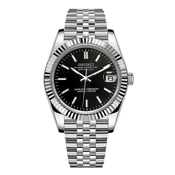 Seiko Mod Datejust – Black Dial