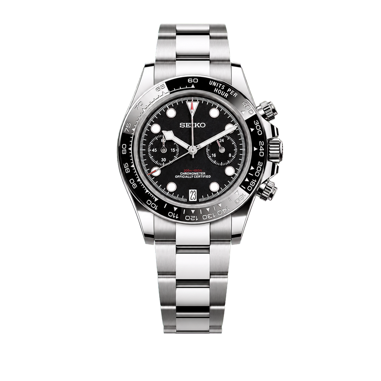 Seiko Mod BlackBay Chrono - Black Apex watch