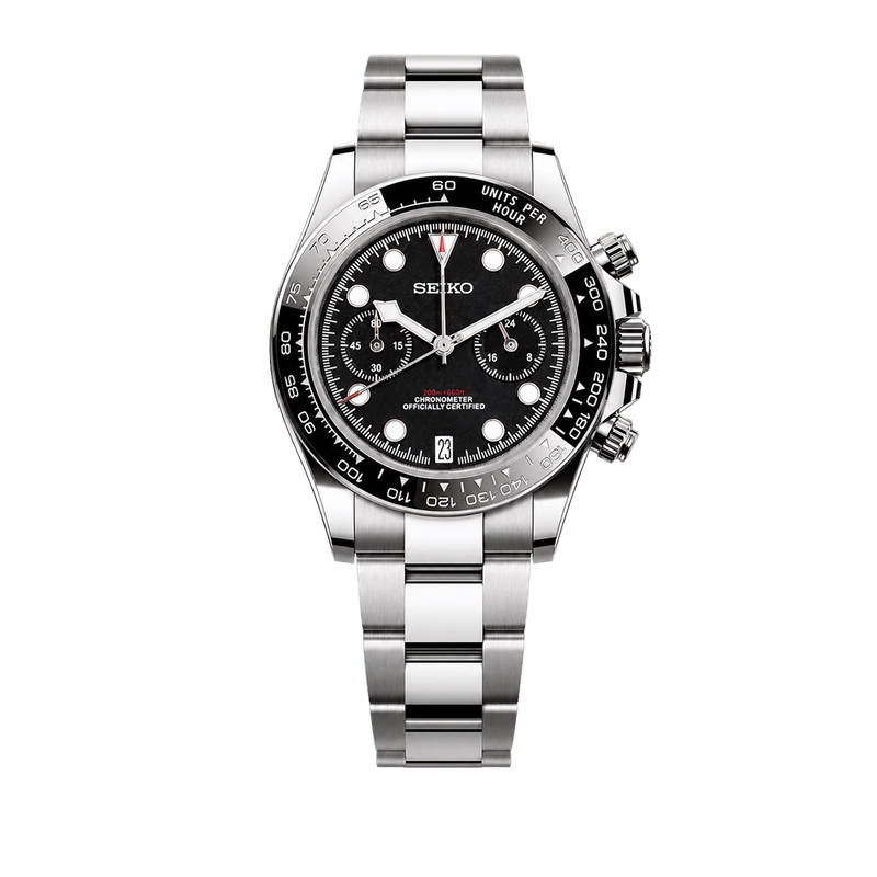Seiko Mod BlackBay Chrono - Black Apex watch