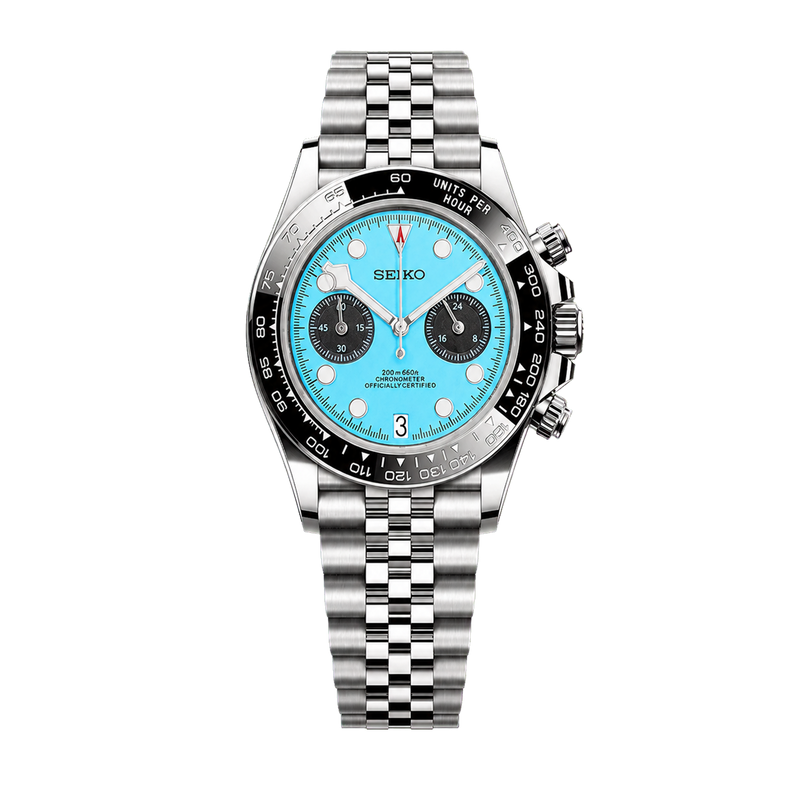 Seiko Mod BlackBay Chrono - Cabana Blue watch