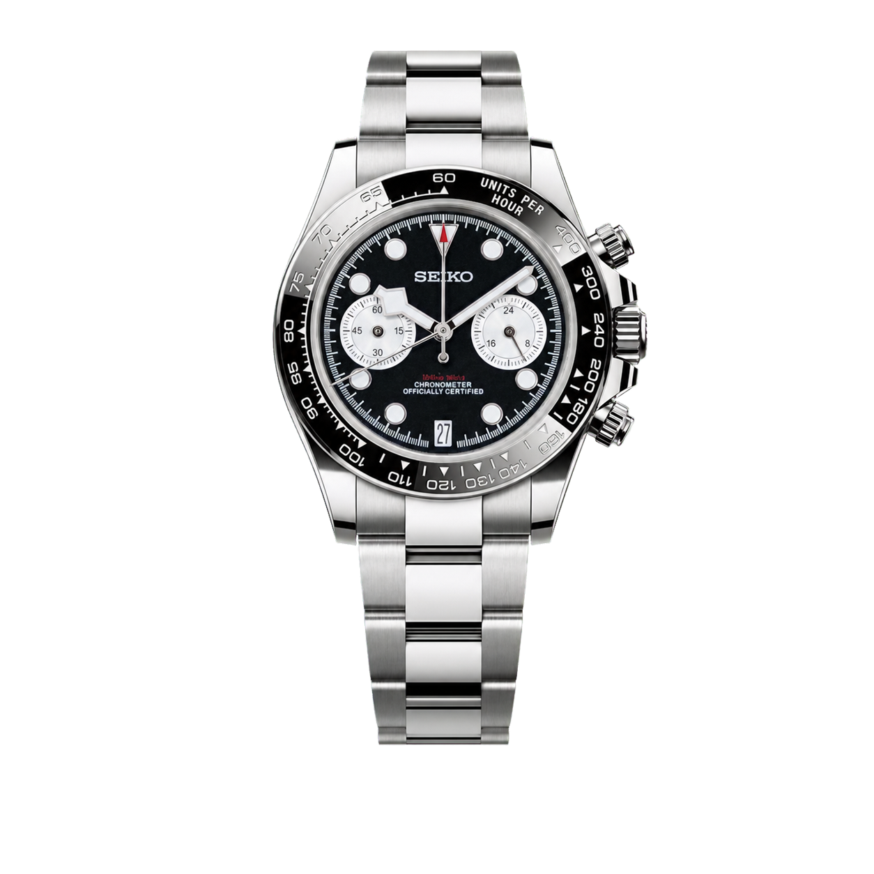 Seiko Mod BlackBay Chrono - Monochrome Racer watch