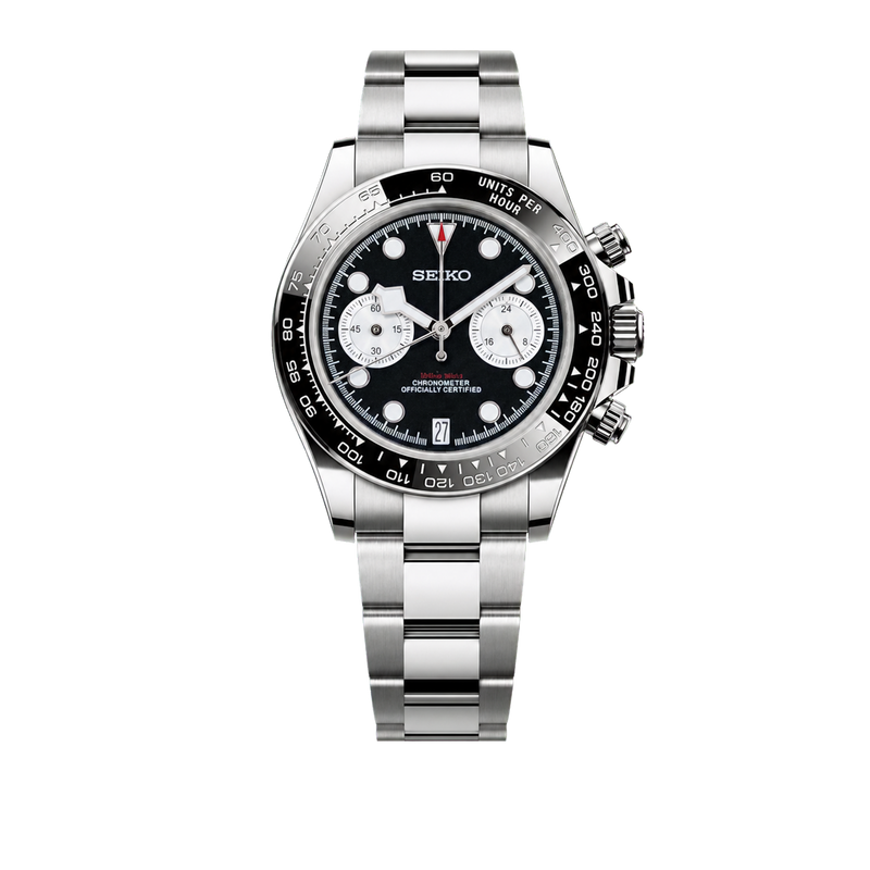 Seiko Mod BlackBay Chrono - Monochrome Racer watch