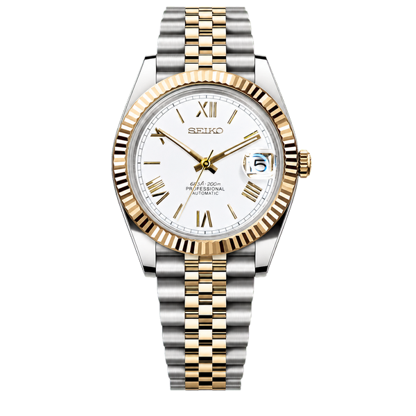 Seiko Mod Datejust - Bright Roman Two-Tone