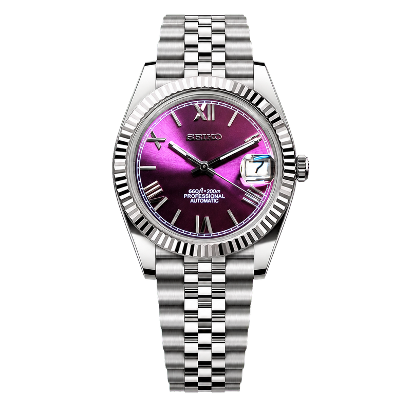 Seiko Mod Datejust - Roman Purple watch