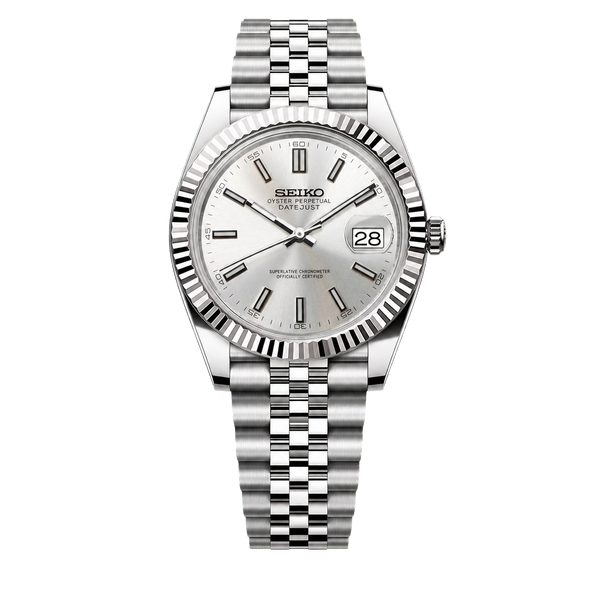 Seiko Mod Datejust - Silver Dial