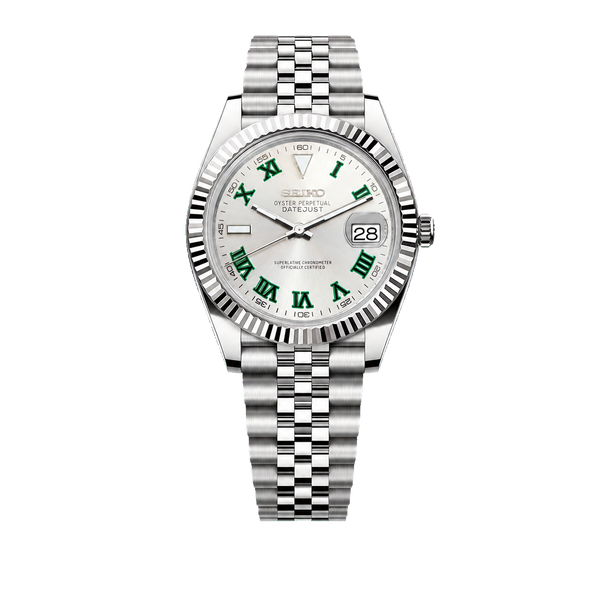 Seiko Mod Datejust - Silver Wimbledon