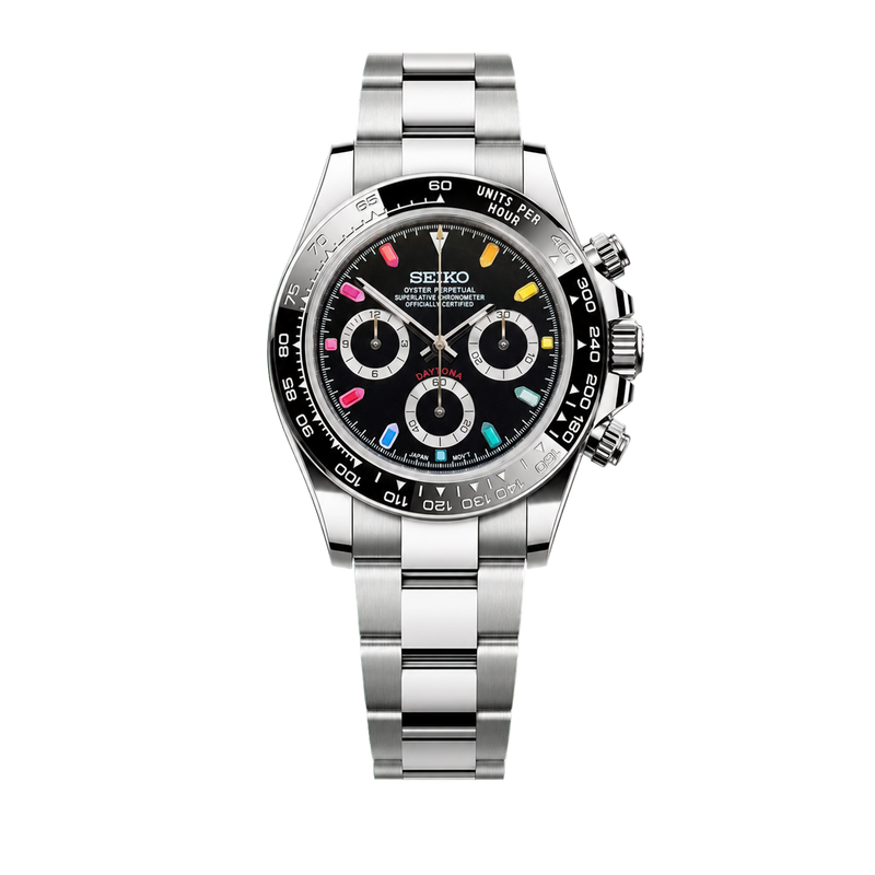 Seiko Mod Daytona - Black Rainbow watch