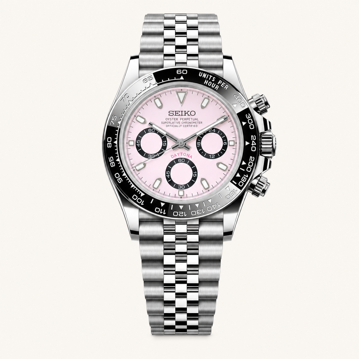 Seiko Mod Daytona – Pink Racer watch