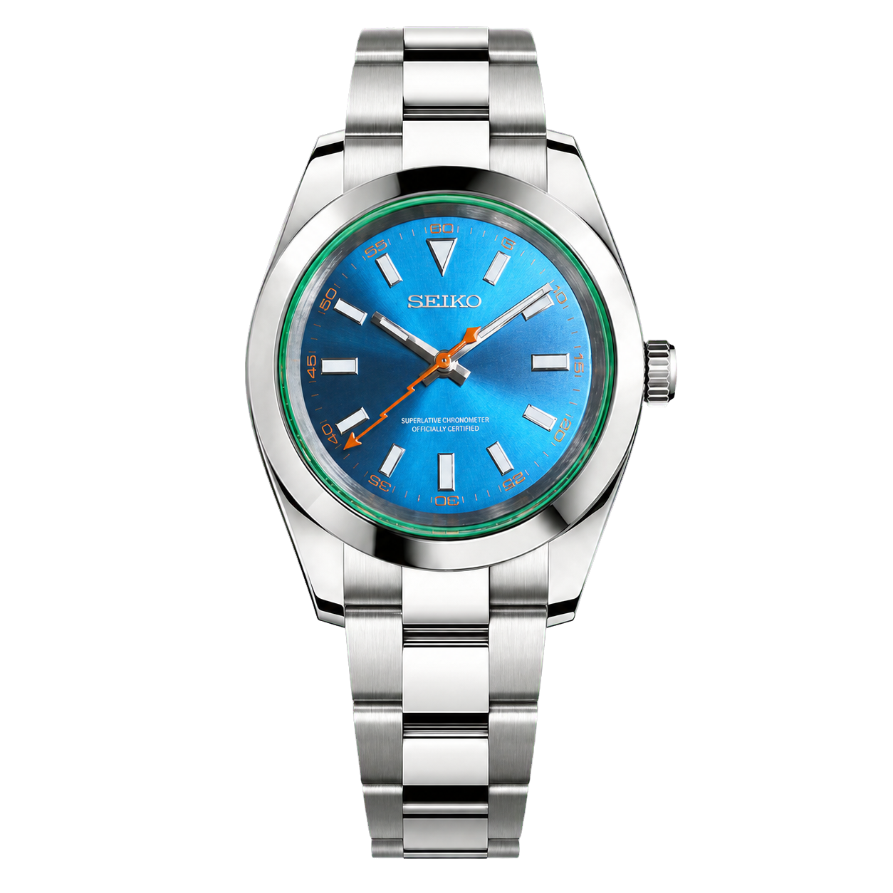 Seiko Mod Milgauss - Electric Blue watch