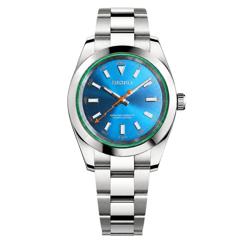 Seiko Mod Milgauss - Electric Blue watch
