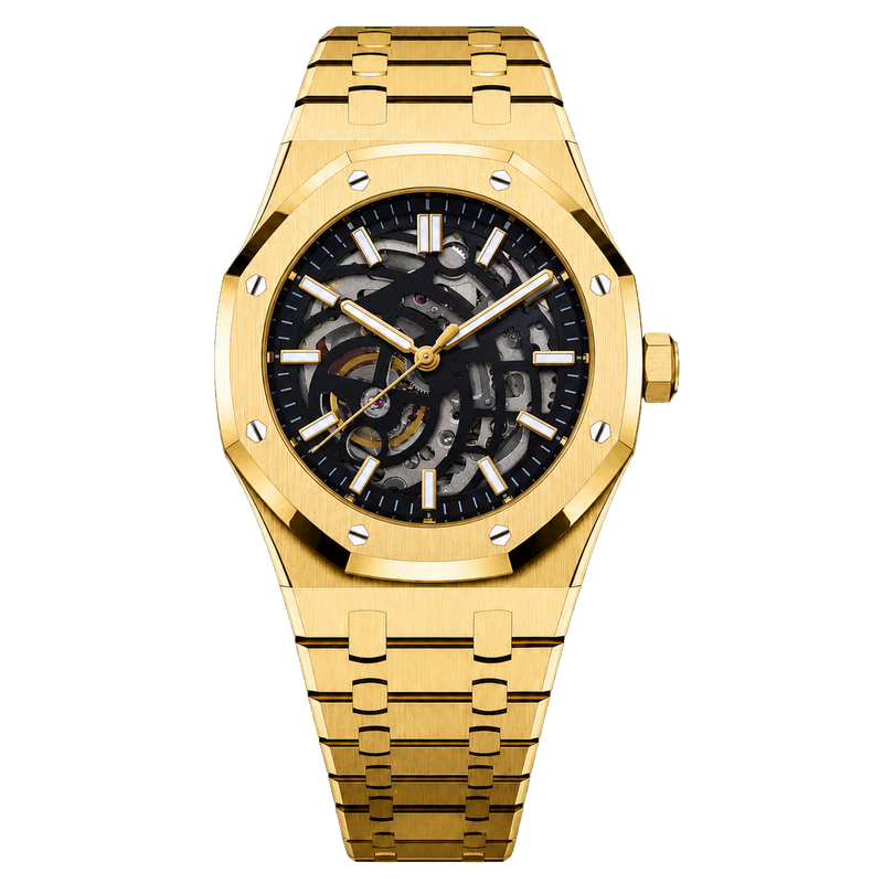 Seiko Mod Royal Oak Skeleton – Gold watch