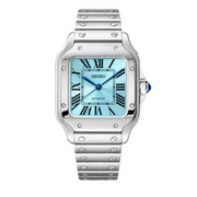 Seiko Mod Santos – Light Blue Dial transparent product view