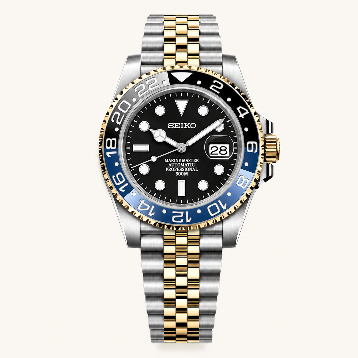 Seiko Mod Submariner 24H – Batman 2-Tone watch