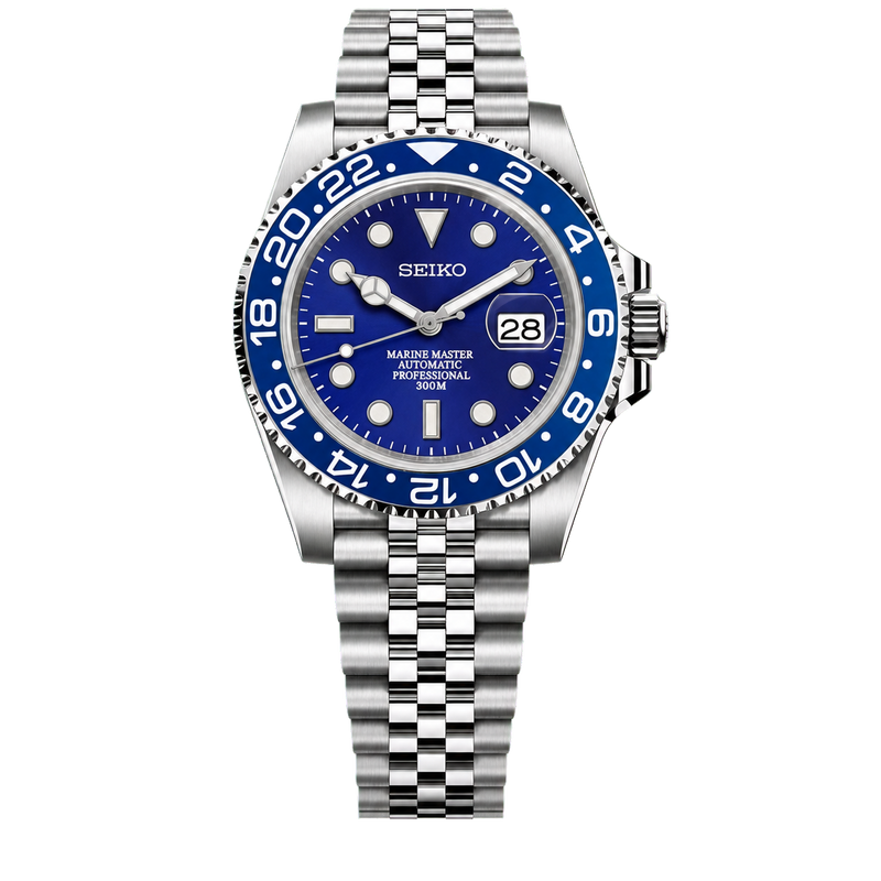 Seiko Mod Submariner 24H - Blue Smurf watch
