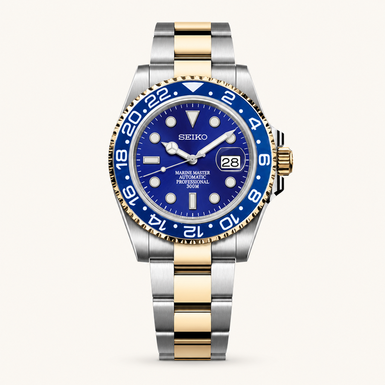 Seiko Mod Submariner 24H – Bluesy 2-Tone watch