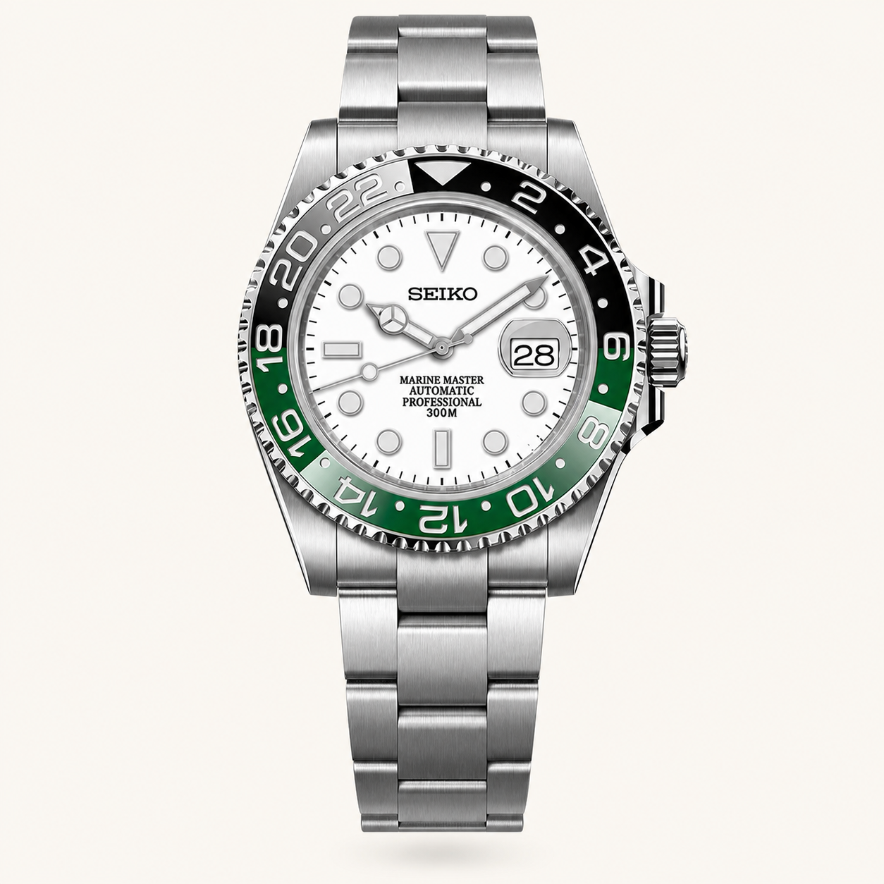 Seiko Mod Submariner 24H – Bright Sprite watch