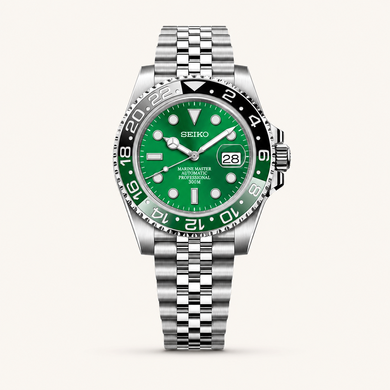 Seiko Mod Submariner 24H – Green Sprite watch