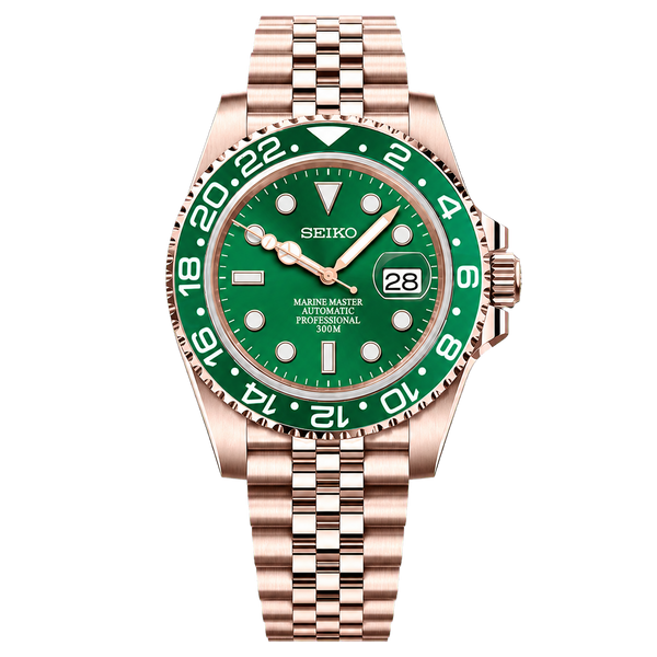 Seiko Mod Submariner 24H - Hulk Rose Gold
