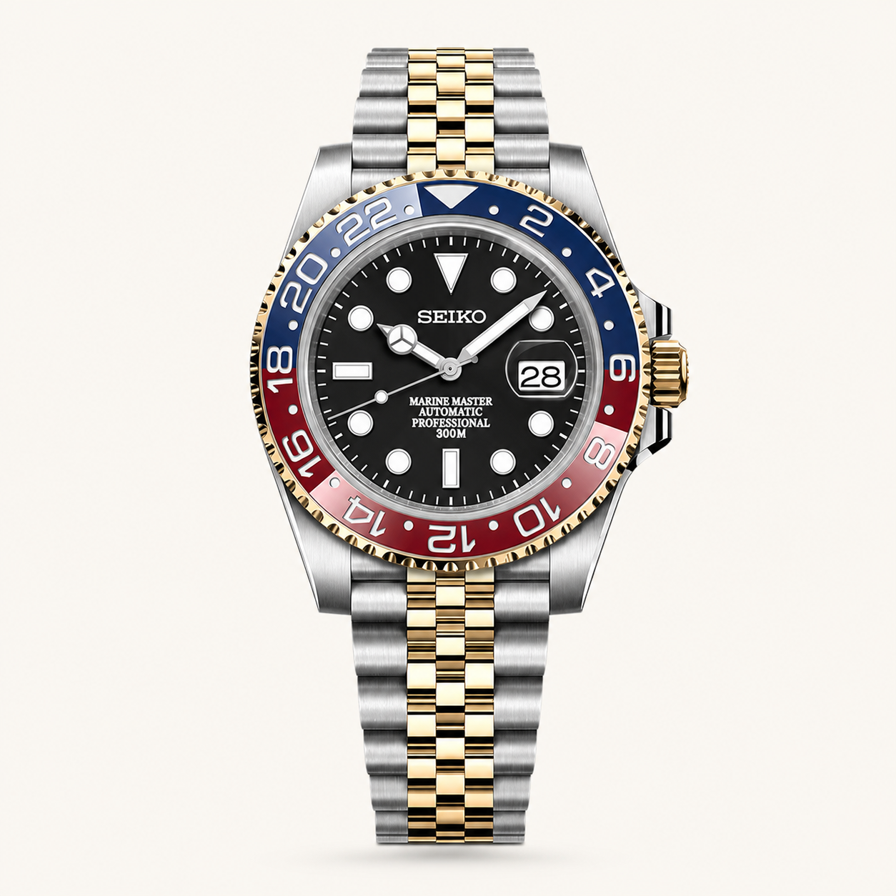 Seiko Mod Submariner 24H – Pepsi 2-Tone watch