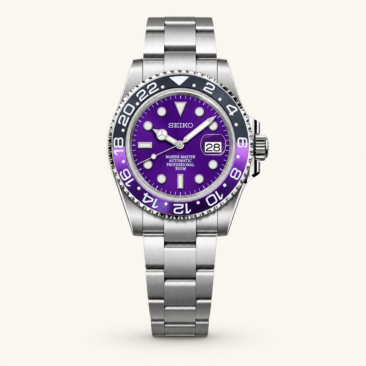 Seiko Mod Submariner 24H – Purple Joker watch