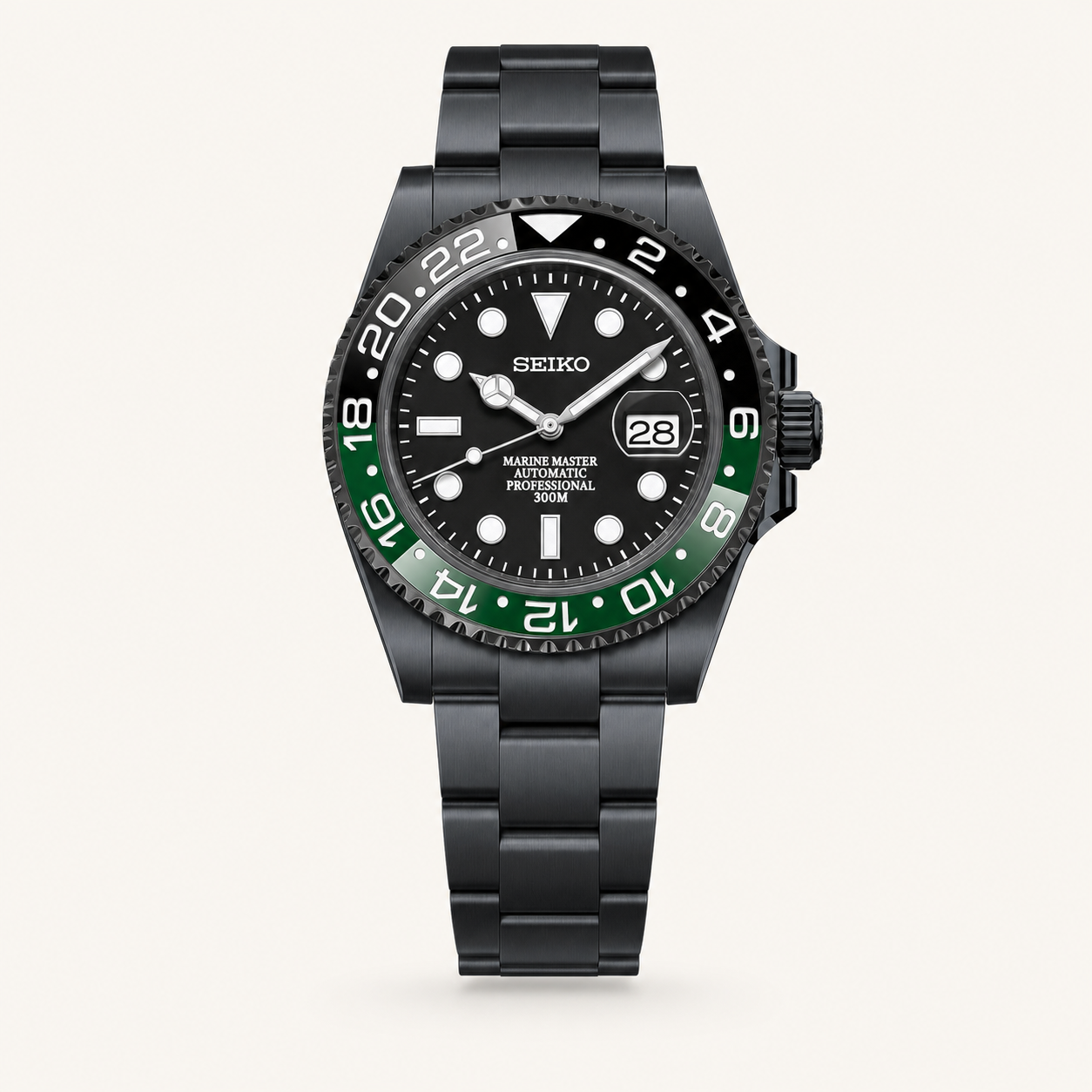 Seiko Mod Submariner 24H – Stealth Sprite watch