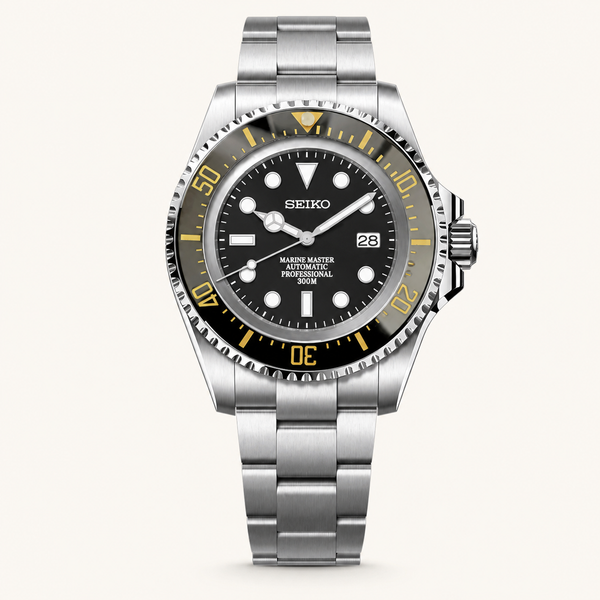 Seiko Mod Submariner 44mm XL – Black Royale
