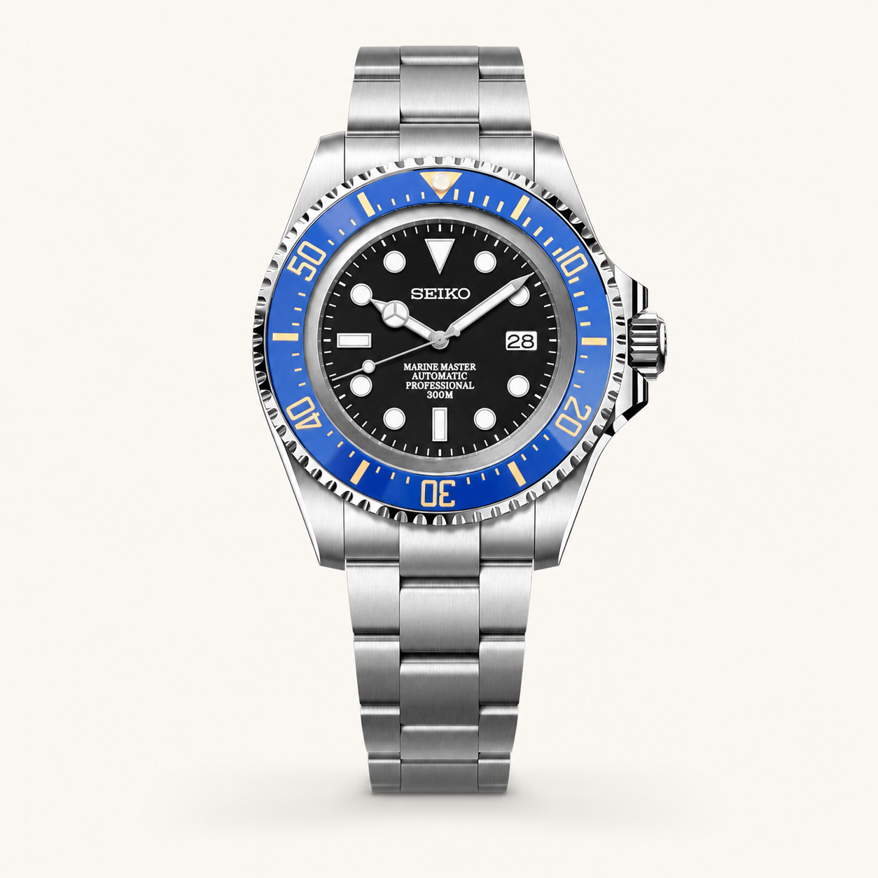 Seiko Mod Submariner 44mm XL – Blue Royale watch
