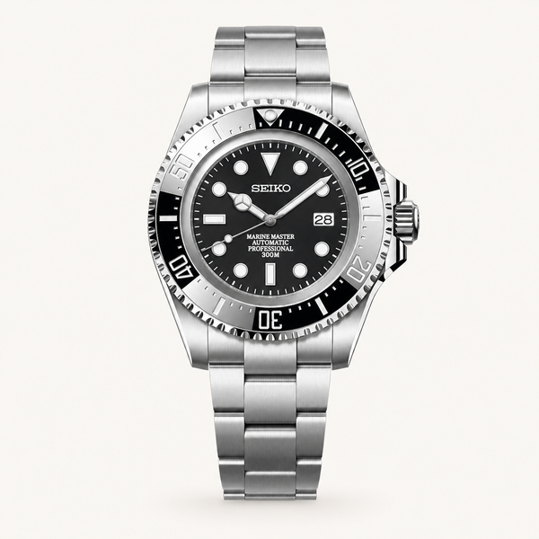 Seiko Mod Submariner 44mm XL – Classic Black
