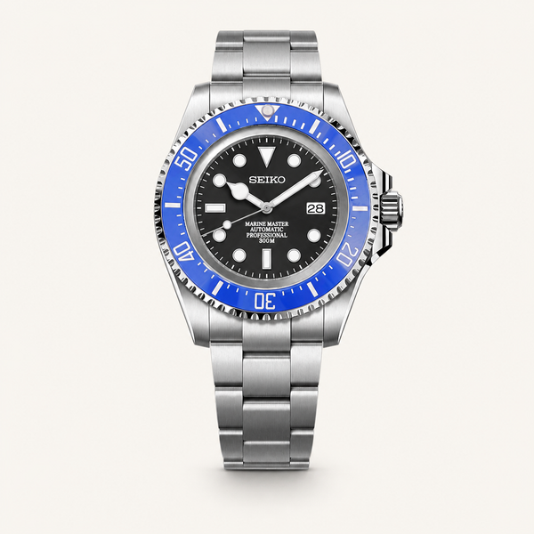 Seiko Mod Submariner 44mm XL – Classic Blue