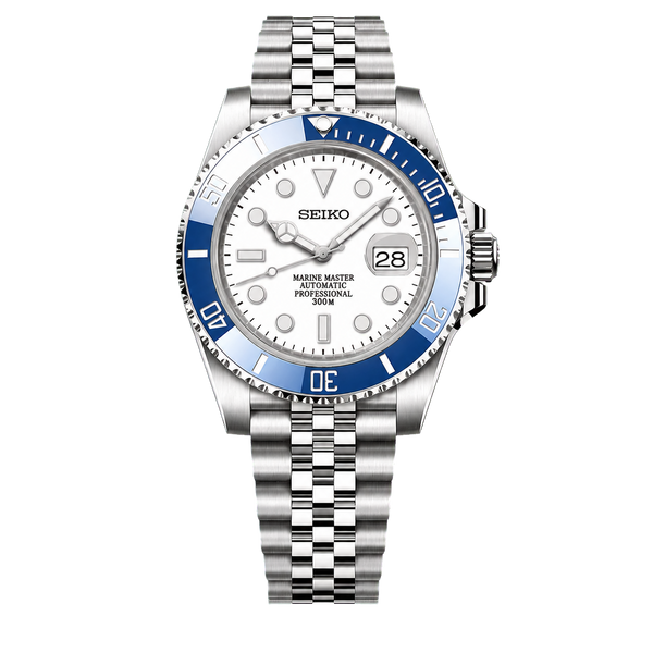 Seiko Mod Submariner Diver - Bright Classic Blue