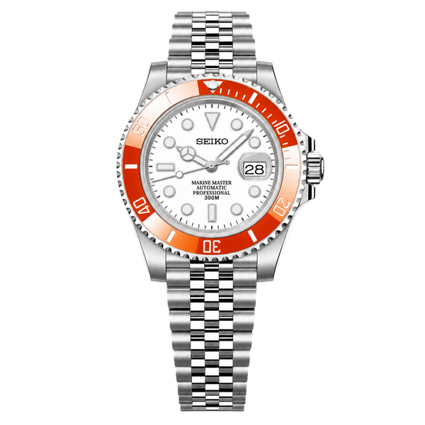 Seiko Mod Submariner Diver - Bright Orange