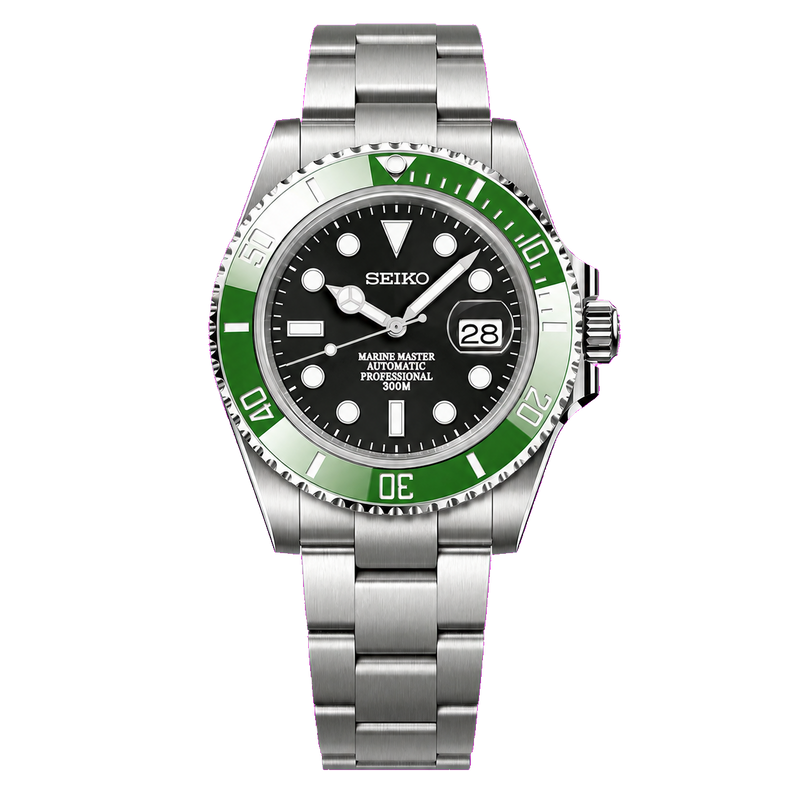 Seiko Mod Submariner Diver - Classic Green watch