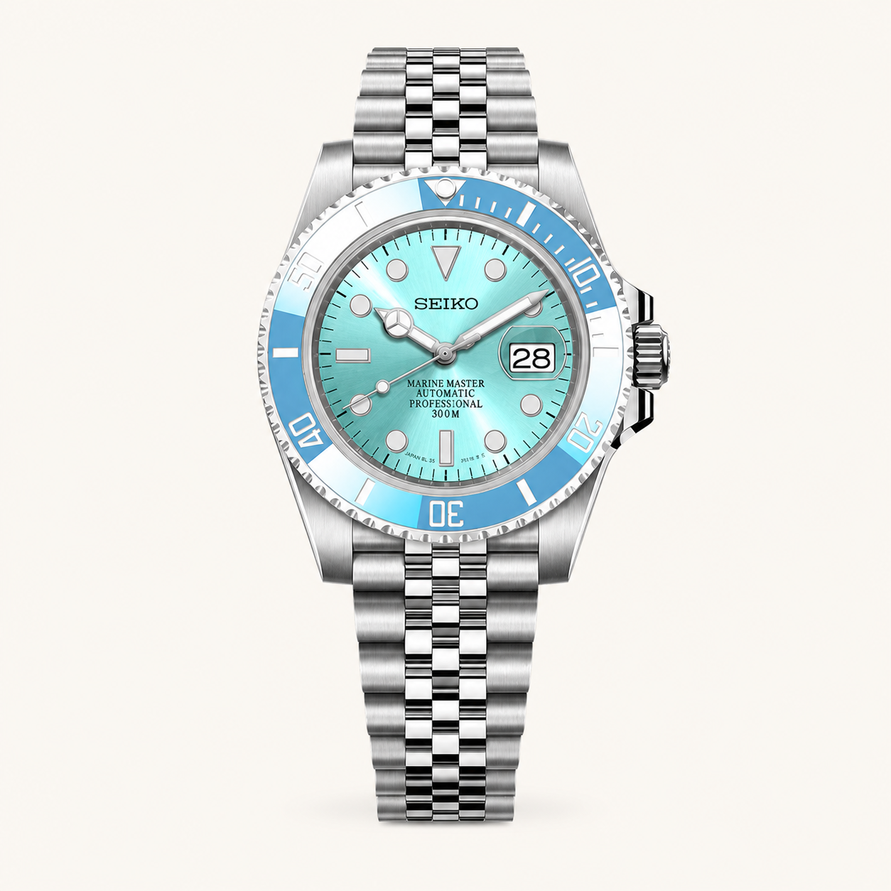 Seiko Mod Submariner Diver – Tiffany Sunburst watch