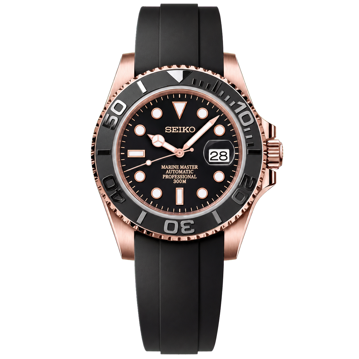 Seiko Mod Yacht-Master YachtDiver - Rose Gold Smoke watch