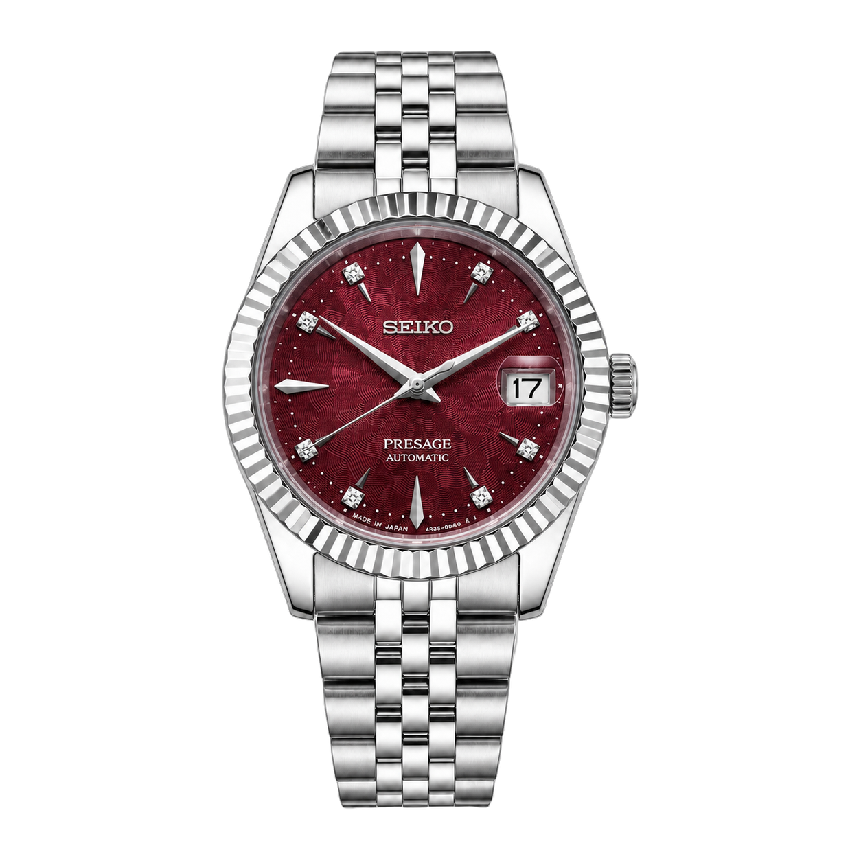 Seiko Mod Presage Ruby Royale crystal dial watch